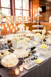 Dee Kay Events ǀ Grey & Yellow Dessert Bar ǀ NYC Modern Vintage Wedding ǀ NJ Wedding Planner ǀ Idalia Photography
