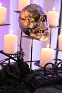 Dee Kay Events | Spooktacular Dessert Table Halloween Bar I Skull Candles