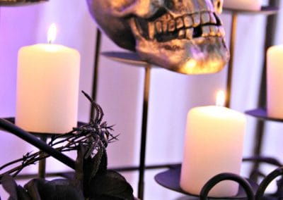 Dee Kay Events | Spooktacular Dessert Table Halloween Bar I Skull Candles