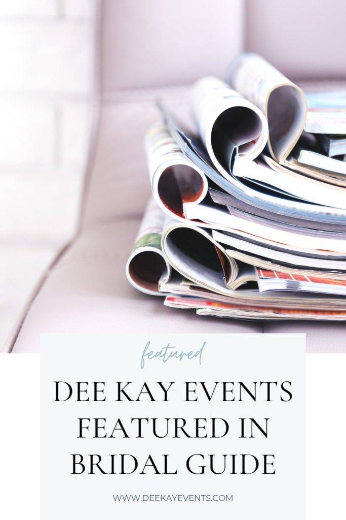 Image of Stacked Magazines on office chair, Dee Kay Events Featured in Bridal Guide